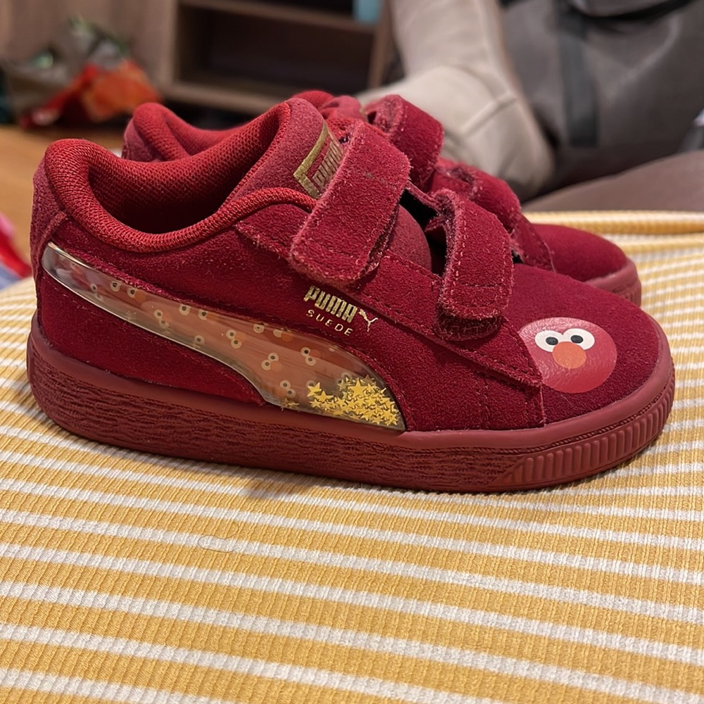 EUC Puma Suede 50 Sesame Street Elmo Toddler Sneakers